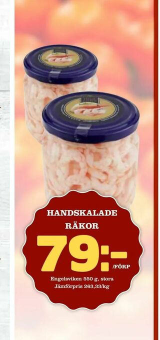 Nelins Handskalade räkor erbjuda