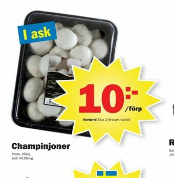 Pekås Champinjoner erbjuda