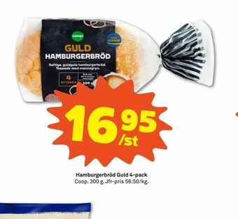 Hamburgerbröd Guld 4-pack