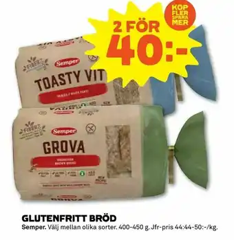 Stora Coop Glutenfritt bröd erbjuda