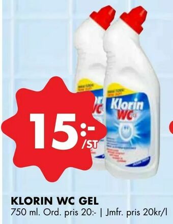 ÖoB Klorin wc gel erbjuda