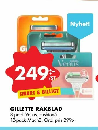 ÖoB Gillette rakblad erbjuda