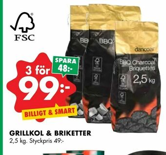 ÖoB Grillkol & briketter erbjuda