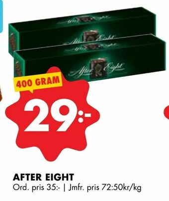 ÖoB After eight erbjuda
