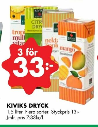 ÖoB Kiviks dryck erbjuda