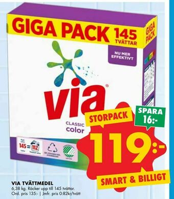 ÖoB Via tvättmedel erbjuda