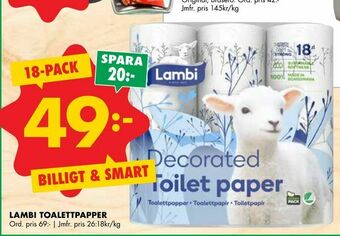 ÖoB Lambi toalettpapper erbjuda