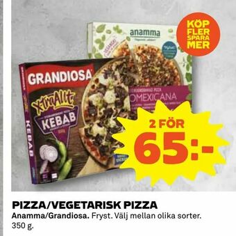 Coop Pizza/vegetarisk pizza erbjuda
