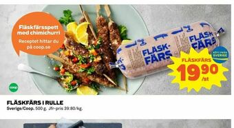 Coop Fläskfärs i rulle erbjuda