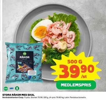 Coop Stora räkor med skal erbjuda