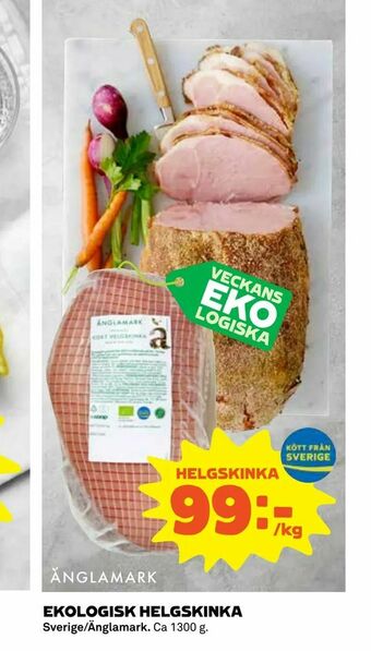 Coop Ekologisk helgskinka erbjuda