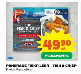 Coop Panerade fiskfiléer - fish & crisp erbjuda