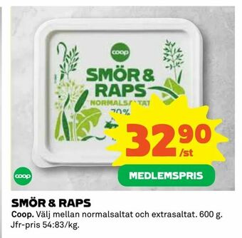 Coop Smör & raps erbjuda