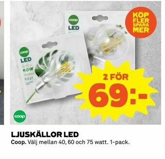 Coop Ljuskällor led erbjuda