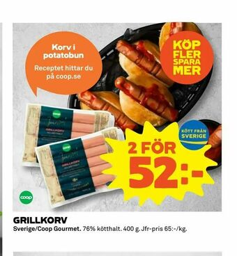 Coop Extra Grillkorv erbjuda