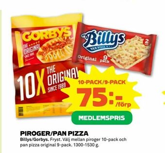 Piroger/pan pizza