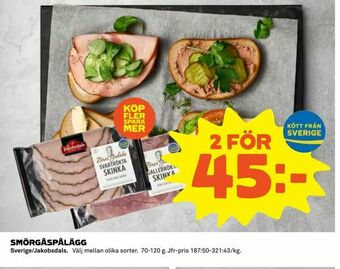 Coop Konsum Smörgåspålägg erbjuda
