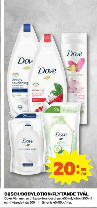 Dusch/bodylotion/flytande tvål