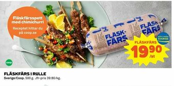 Coop Konsum Fläskfärs i rulle erbjuda