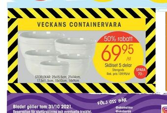 Skålset 5 delar