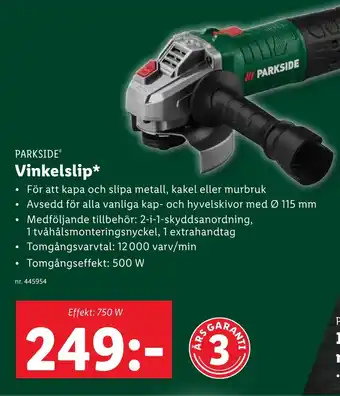 Lidl Vinkelslip erbjuda