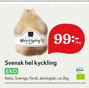Hemköp Svensk hel kyckling erbjuda
