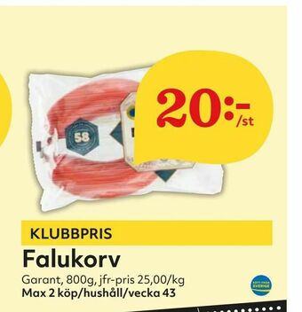 Hemköp Falukorv erbjuda