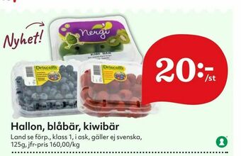 Hemköp Hallon, blåbär, kiwibär erbjuda