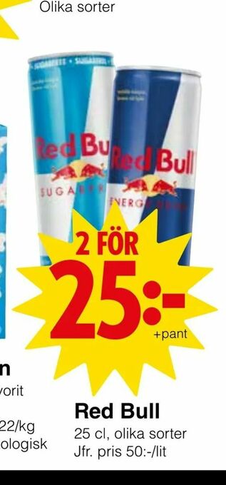 Matöppet Red Bull erbjuda