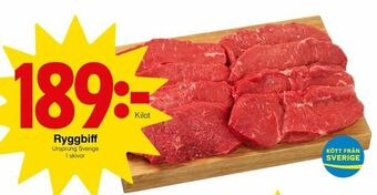 Matöppet Ryggbiff erbjuda