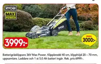 Bo Ohlsson Ryobi gräsklippare erbjuda