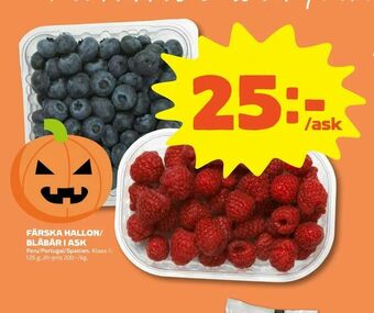 Coop Forum Färska hallon/ blåbär i ask erbjuda