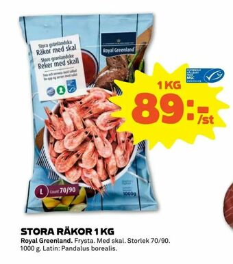 Stora Coop Stora räkor 1 kg erbjuda