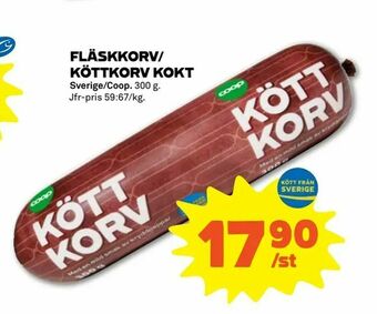 Fläskkorv/ köttkorv kokt