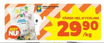 Coop Färsk hel kyckling erbjuda
