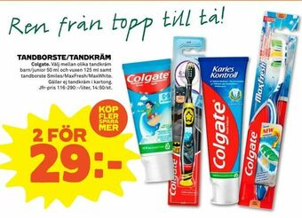 Stora Coop Tandborste/tandkräm erbjuda