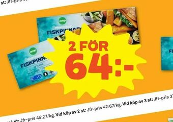 Stora Coop Fiskpinnar 30-pack erbjuda