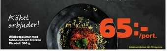 Stora Coop Rödbetsplättar med tabbouleh och tzatziki Picadeli. 360 g erbjuda