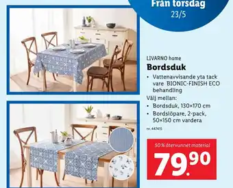 Lidl Bordsduk erbjuda