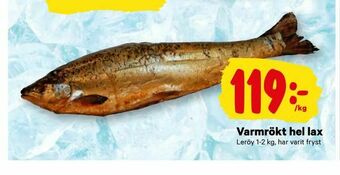 City Gross Varmrökt hel lax erbjuda