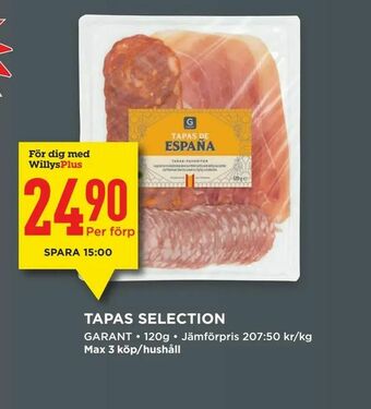 Willys Tapas selection erbjuda