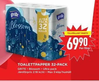 Willys Toalettpapper 32-pack erbjuda