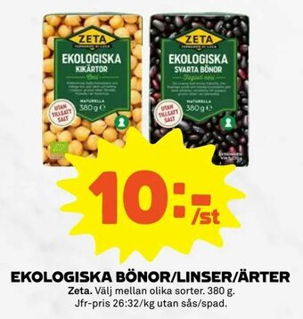 Ekologiska bönor/linser/ärter