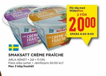 Willys Smaksatt crème fraîche erbjuda