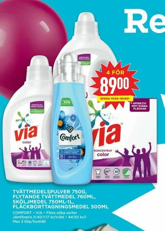 Willys Tvättmedelspulver 750g, flytande tvättmedel 760ml, sköljmedel 750ml-1l, fläckborttagningsmedel 500ml erbjuda