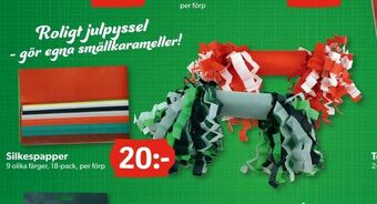 DollarStore Silkespapper erbjuda