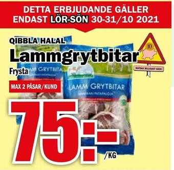 Matdax Lammgrytbitar erbjuda