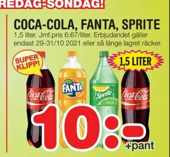 Nya Pulsen Coca-cola, fanta, sprite erbjuda
