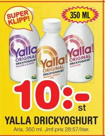 Nya Pulsen Yalla drickyoghurt erbjuda