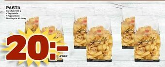 Supergrossen Pasta erbjuda